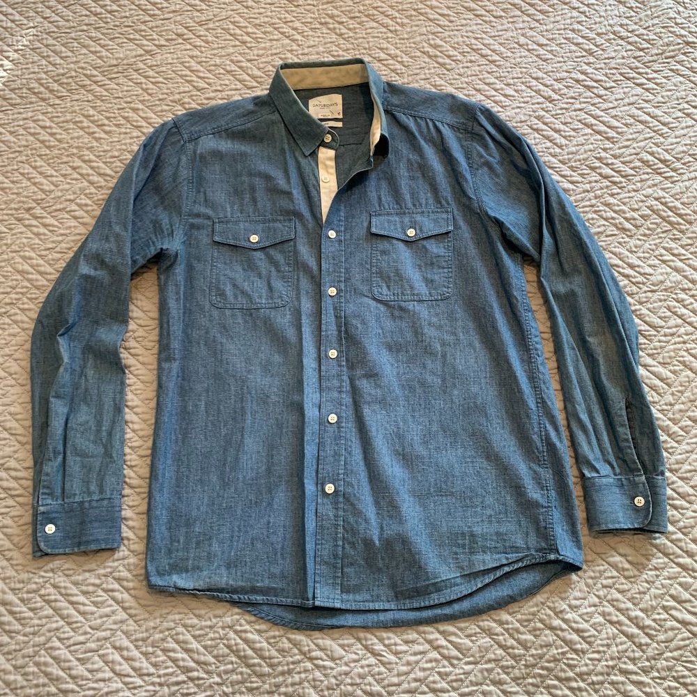 Saturdays Surf NYC Chambray Button Down - Large